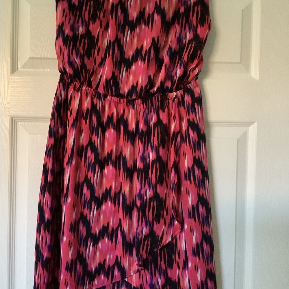 Pink and Black Patterned Dress